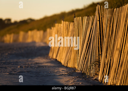 Am späten Nachmittag an den Strand in Middletown, Rhode Island Stockfoto