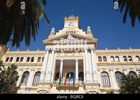 Barock-Rathaus-Gebäude des 19. Jahrhunderts. Malaga, Provinz Malaga, Costa Del Sol, Spanien. Stockfoto