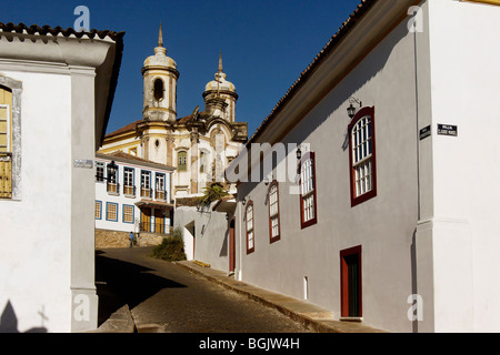 Sao Francisco de Assis Kirche; Ouro Preto, Brasilien Stockfoto
