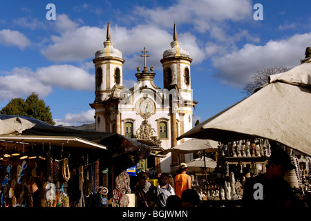 Sao Francisco de Assis Kirche; Ouro Preto, Brasilien Stockfoto