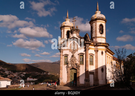 Sao Francisco de Assis Kirche; Ouro Preto, Brasilien Stockfoto