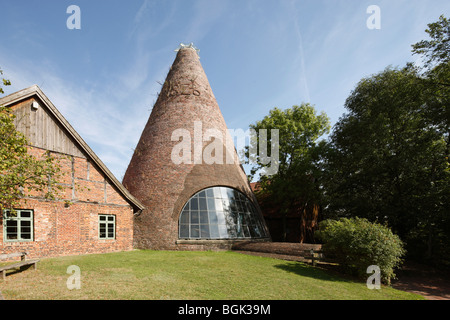 Petershagen-Ofen, Glashütte Gernheim, LWL-Industriemuseum, Glasturm Stockfoto