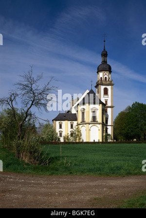 Fährbrück, Wallfahrtskirche Mariä Himmelfahrt Und Gregor der Große. Wallfahrtskirche von 1694 sterben von Osten Stockfoto