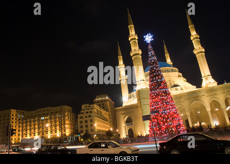 Weihnachtslicht Beirut-Libanon Stockfoto