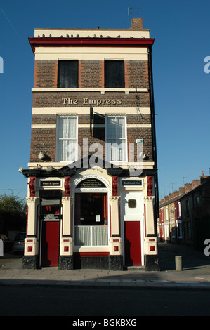 Die Kaiserin Pub, Dingle, Liverpool, England. Stockfoto