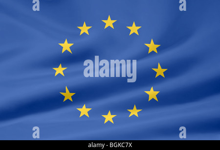 Große Version einer europäischen Flagge Stockfoto