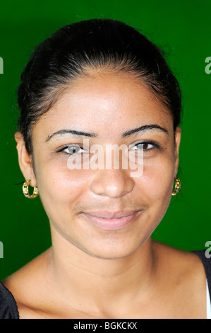 Junge Frau, Porträt, Leon, Nicaragua, Mittelamerika Stockfoto