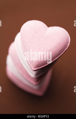 Stapel von Pink Candy Herz Stockfoto