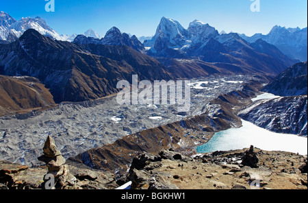 Gokyo Glacier Himalaya Nepal Asien Stockfoto