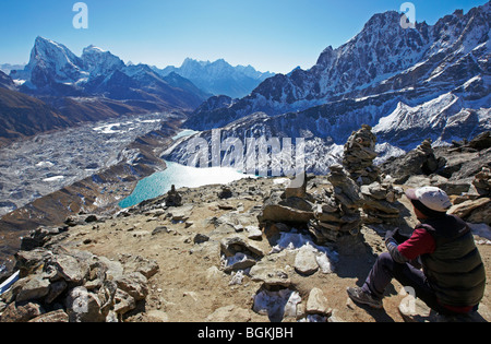 Gokyo Glacier Himalaya Nepal Asien Stockfoto