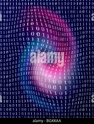 Binäre Codes und Schwenken Stockfoto