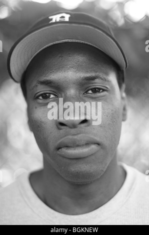 Afro Karibik Jüngling fotografiert in Vauxhall South London uk Stockfoto