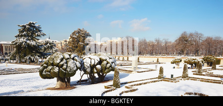 Das Parterre an der Buen Retiro Park-Madrid-Spanien Stockfoto