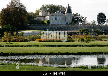 Château Lafite Rothschild berühmten Weinberg Medoc Bordeaux Aquataine Frankreich Stockfoto