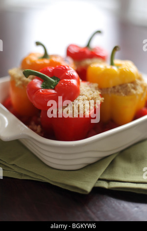 Quinoa gefüllte Paprika Stockfoto