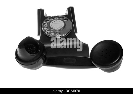 schwarze Retro-Telefonstudio erschossen Stockfoto