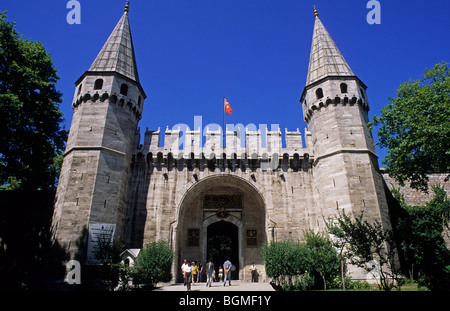 Ortakapi Mitte Tor Topkapi Palast Istanbul Türkei Stockfoto