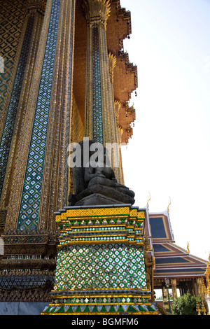 Wat Phra Kaew Architektur Detail Phra Mondop Bibliothek Stockfoto