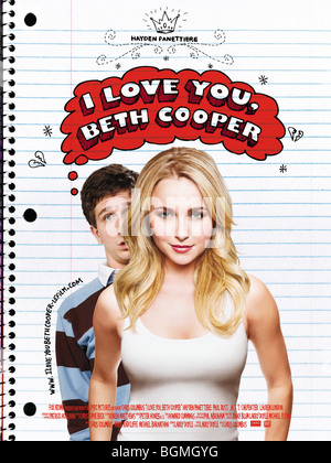 Ich liebe dich, Beth Cooper Jahr: 2009 Regie: Chris Columbus Paul Rust, Hayden Panettiere Filmplakat (Fr) Stockfoto