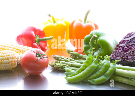 Verschiedene frische Gemüse Stockfoto