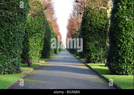 Entlang des Weges im Center Park Chester City anzeigen Stockfoto