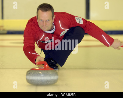 Peter Smith Team GB Herren Curling-Team für die Winterspiele in Vancouver 2010. Stockfoto