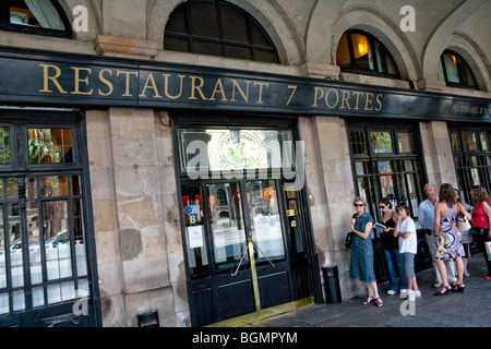 Barcelona - Restaurant 7 Portes - La Ribera Viertel Stockfoto