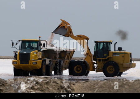 Salinen, Walvis Bay, Namibia. Stockfoto