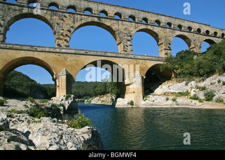 Architektur, Brücken, römische Brücke von Gaius Iulius Caesar über den Rhein in der Nähe von ...