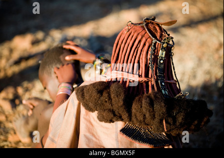 Himbas in North West Namibia Stockfoto