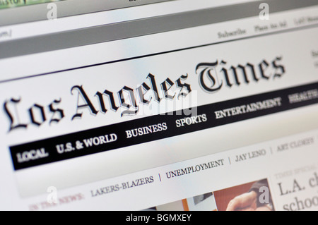 Los Angeles Times-website Stockfoto