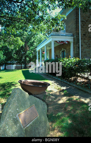 Fünf zivilisierte Stämme Museum beherbergt Artefakte der Cherokee, Choctaw, Creek, Seminole und Chickasaw, Ocmulgee Oklahoma Stockfoto