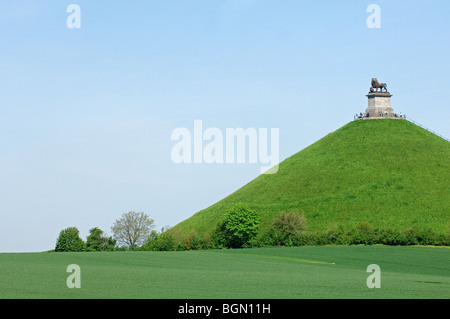 Lion Hill / Löwenhügel / Butte du Lion-Denkmal von der Schlacht von Waterloo 1815, Eigenbrakel in der Nähe von Brüssel, Belgien Stockfoto
