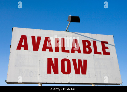 Signage Werbung Verkaufsfläche für Miete oder Pacht. Stockfoto