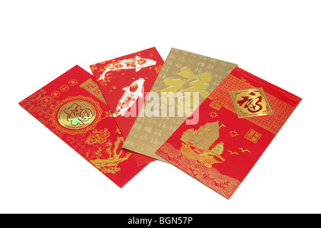 Chinese New Year rot-Pakete Stockfoto