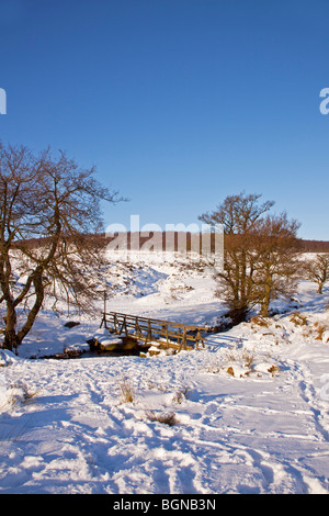 Die Brücke über Burbage Bach Grindleford Derbyshire England UK Stockfoto