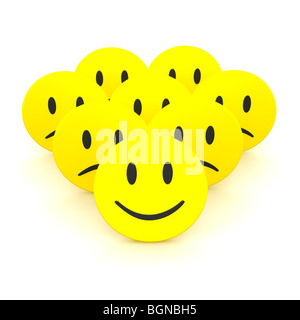 Gruppe von smileys Stockfoto