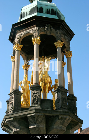 Die Reiterstatue der Magdeburger Reiter / Magdeburger Reiter auf dem Alter Markt, Magdeburg, Sachsen-Anhalt, Deutschland Stockfoto