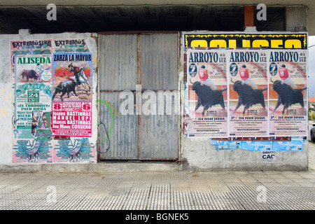 Bull Fighting Plakate Region Extremadura Spanien Stockfoto