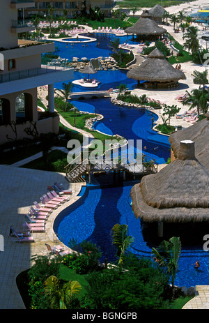 Schwimmbad, Pool, Fiesta Americana Coral Beach Hotel, Resort, Stadt von Cancún, Quintana Roo, Quintana Roo Zustand, Halbinsel Yucatan, Mexiko Stockfoto