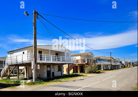 Frankreich, Aude, Gruissan-Plage und sein Haus auf Stelzen ...