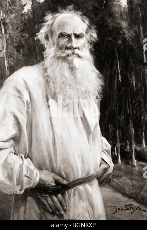 Graf Leo Tolstoi 1828-1910. Russischer Schriftsteller. Stockfoto