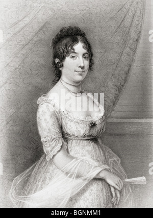 Dolley Payne Todd Madison 1768 bis 1849. Ehefrau von James Madison, vierter Präsident der Vereinigten Staaten. Stockfoto