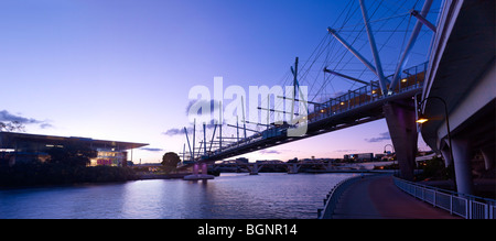 Kurilpa Bridge Brisbane Australien Stockfoto