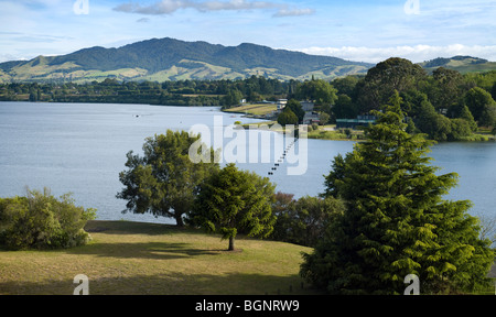 Lake Karapiro waren, dass das Rudern Weltmeister 2010 stattfinden wird Stockfoto