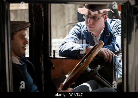 Schauspieler am Set, Toronto, "Kit Kittredge: An American Girl" Stockfoto