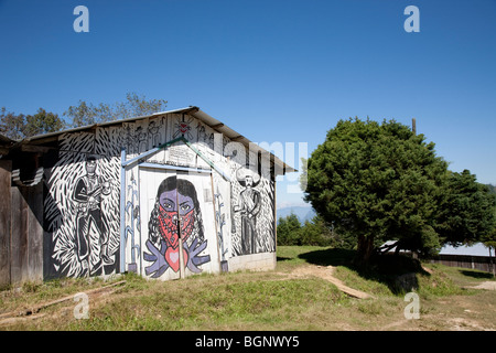 Das Dorf Oventic ist ein autonomen zapatistischen Dorf in Chiapas, Mexiko. Stockfoto