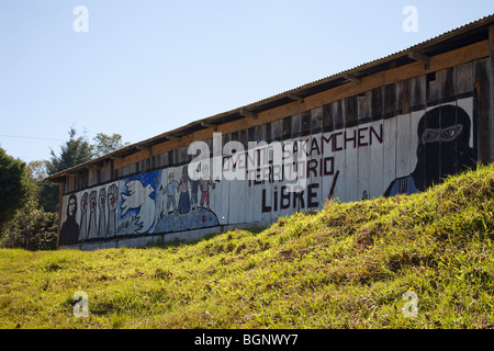 Das Dorf Oventic ist ein autonomen zapatistischen Dorf in Chiapas, Mexiko. Stockfoto