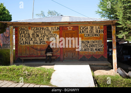 Das Dorf Oventic ist ein autonomen zapatistischen Dorf in Chiapas, Mexiko. Stockfoto