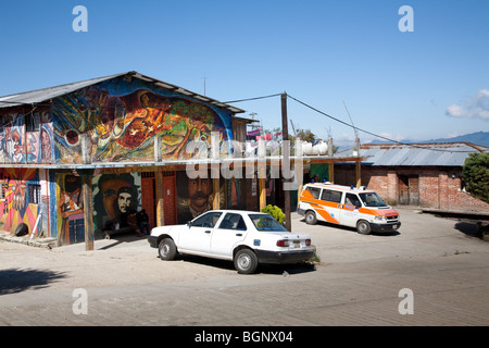 Das Dorf Oventic ist ein autonomen zapatistischen Dorf in Chiapas, Mexiko. Stockfoto